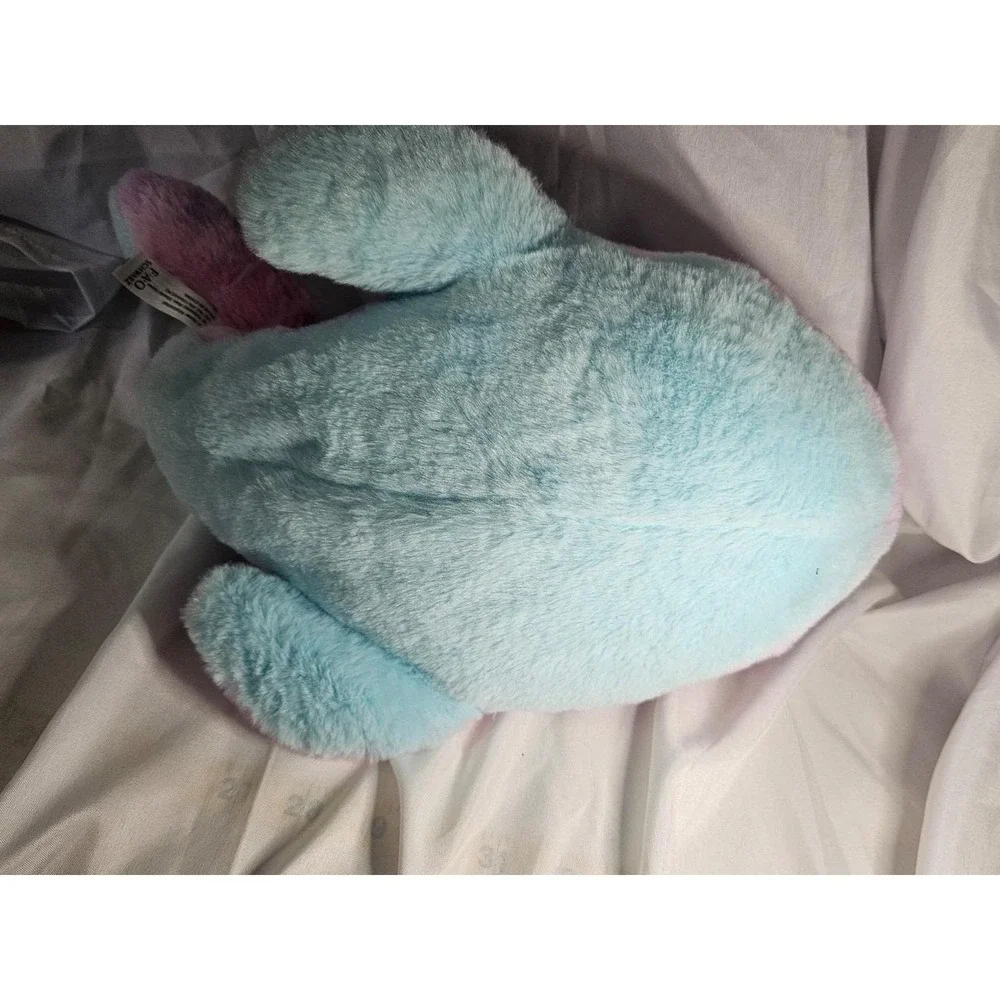 FAO Schwarz Narwhal Plush Stuffed Animal Pastel Tie Dye Silver Glitter Horn 2020